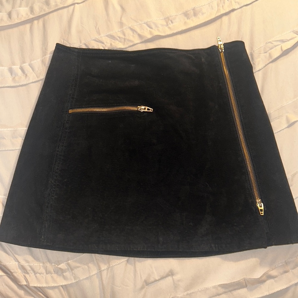 Black NYC suede mini skirt